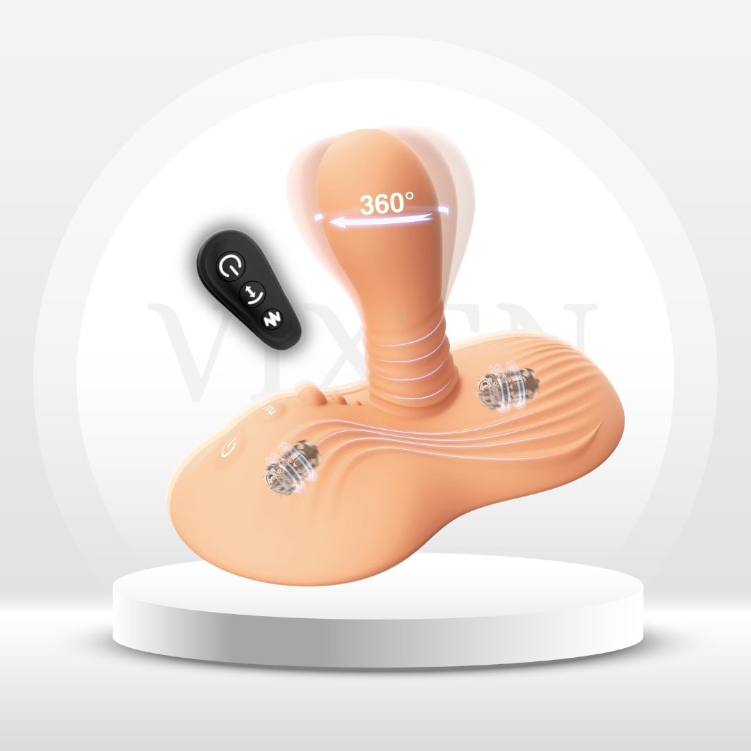 SaddleSpin Rotating Riding Prostate Massager 9 Spin + 9 Vibe - Vixen | Nova Network