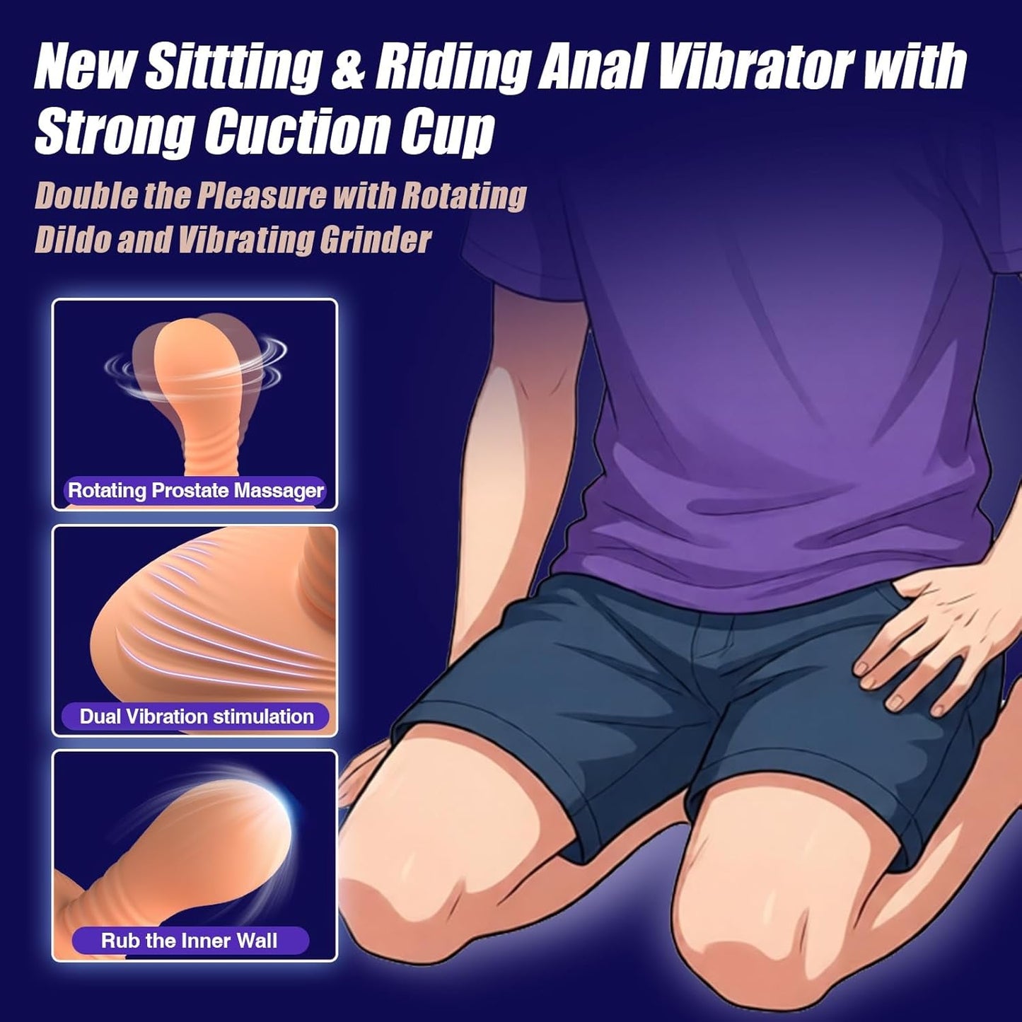 SaddleSpin Rotating Riding Prostate Massager 9 Spin + 9 Vibe - Vixen | Nova Network