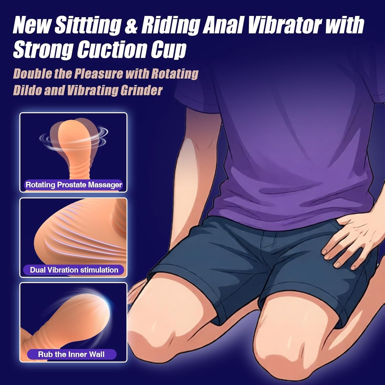 SaddleSpin Rotating Riding Prostate Massager 9 Spin + 9 Vibe - Vixen | Nova Network