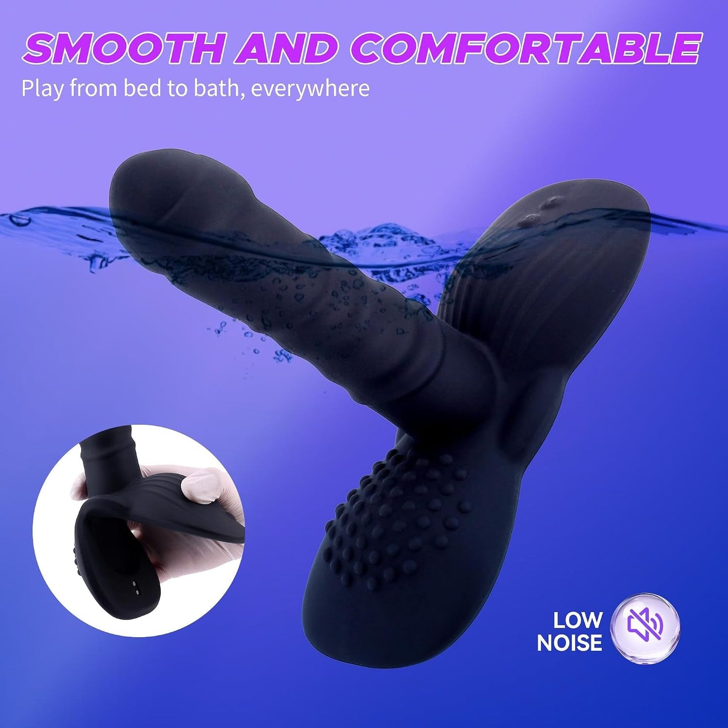 SaddleSurge 3-in-1 Sit & Ride Thrusting Dildo – Remote, 3 Motors - Vixen Adult Playroom