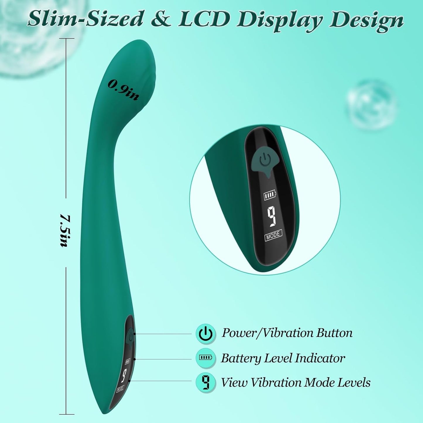SageCurve G - Spot Vibrator Wand with LCD - Vixen | Nova Network