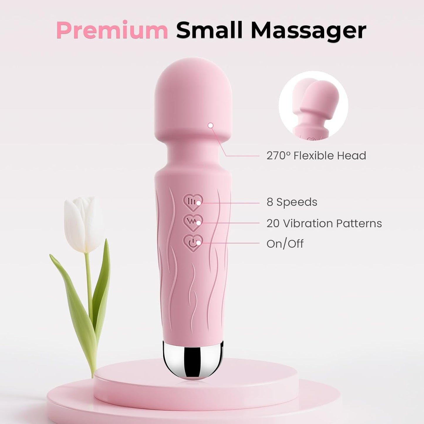 SatinBloom App Control Clitoral Wand Vibrator - Vixen | Nova Network