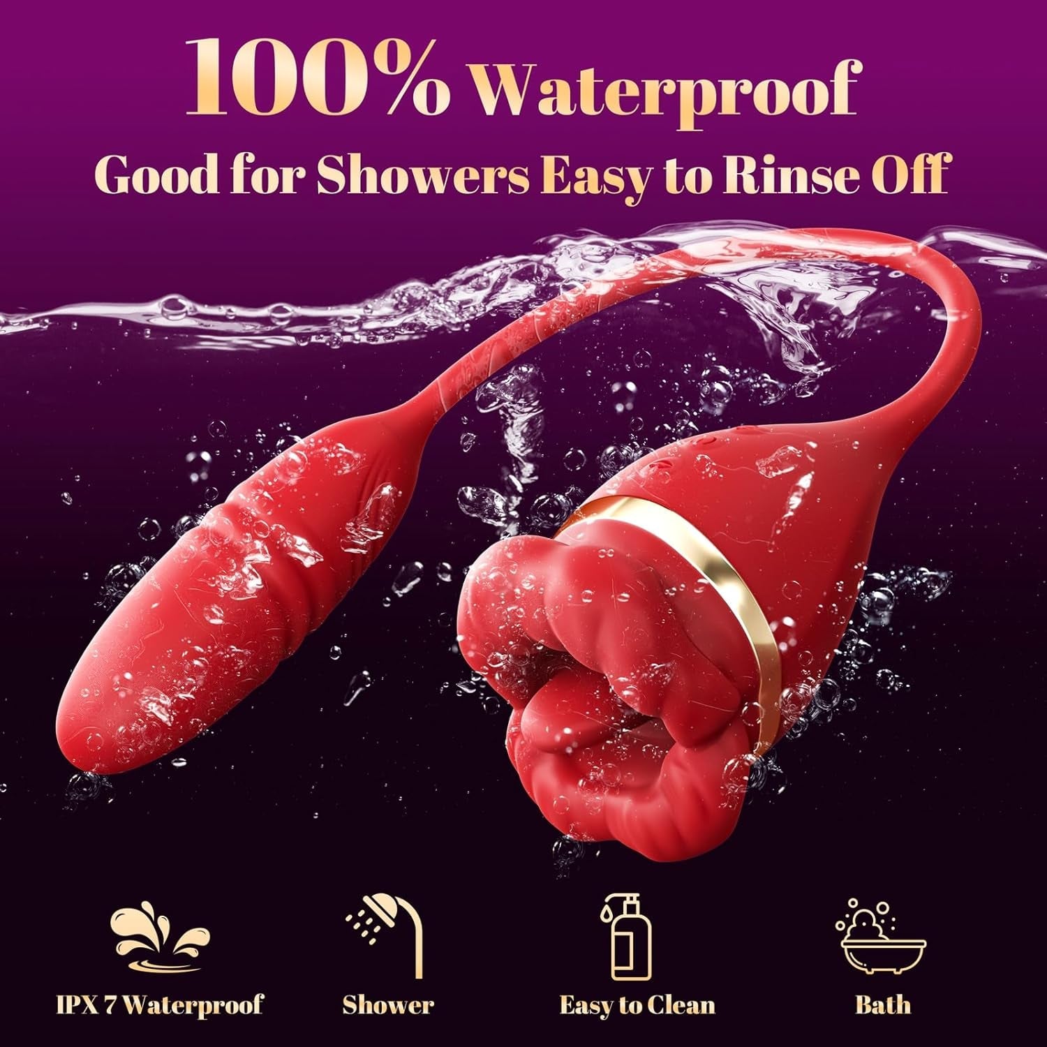 ScarletBloom 3-in-1 Rose Vibrator – Suck, Lick & Thrust - Vixen Adult Playroom