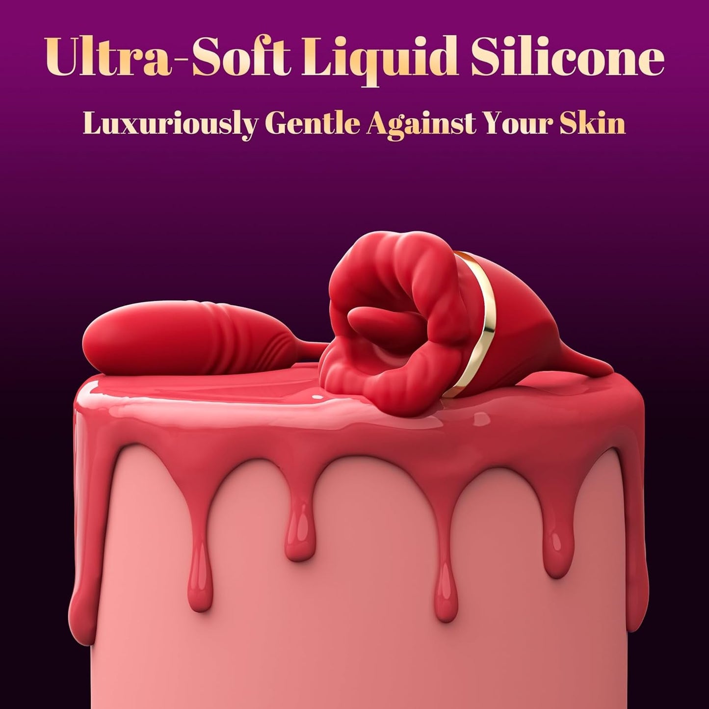 ScarletBloom 3-in-1 Rose Vibrator – Suck, Lick & Thrust - Vixen Adult Playroom