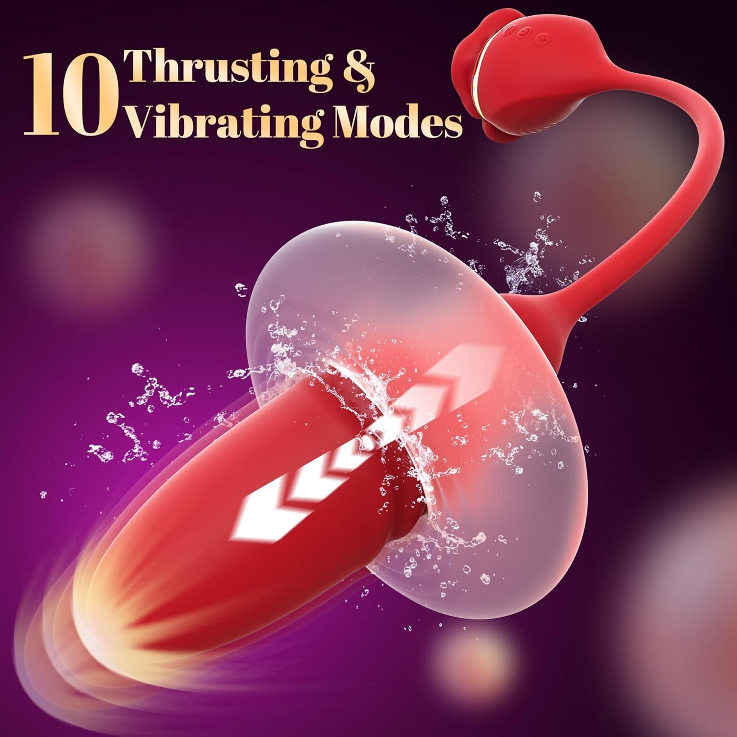 ScarletBloom 3-in-1 Rose Vibrator – Suck, Lick & Thrust - Vixen Adult Playroom