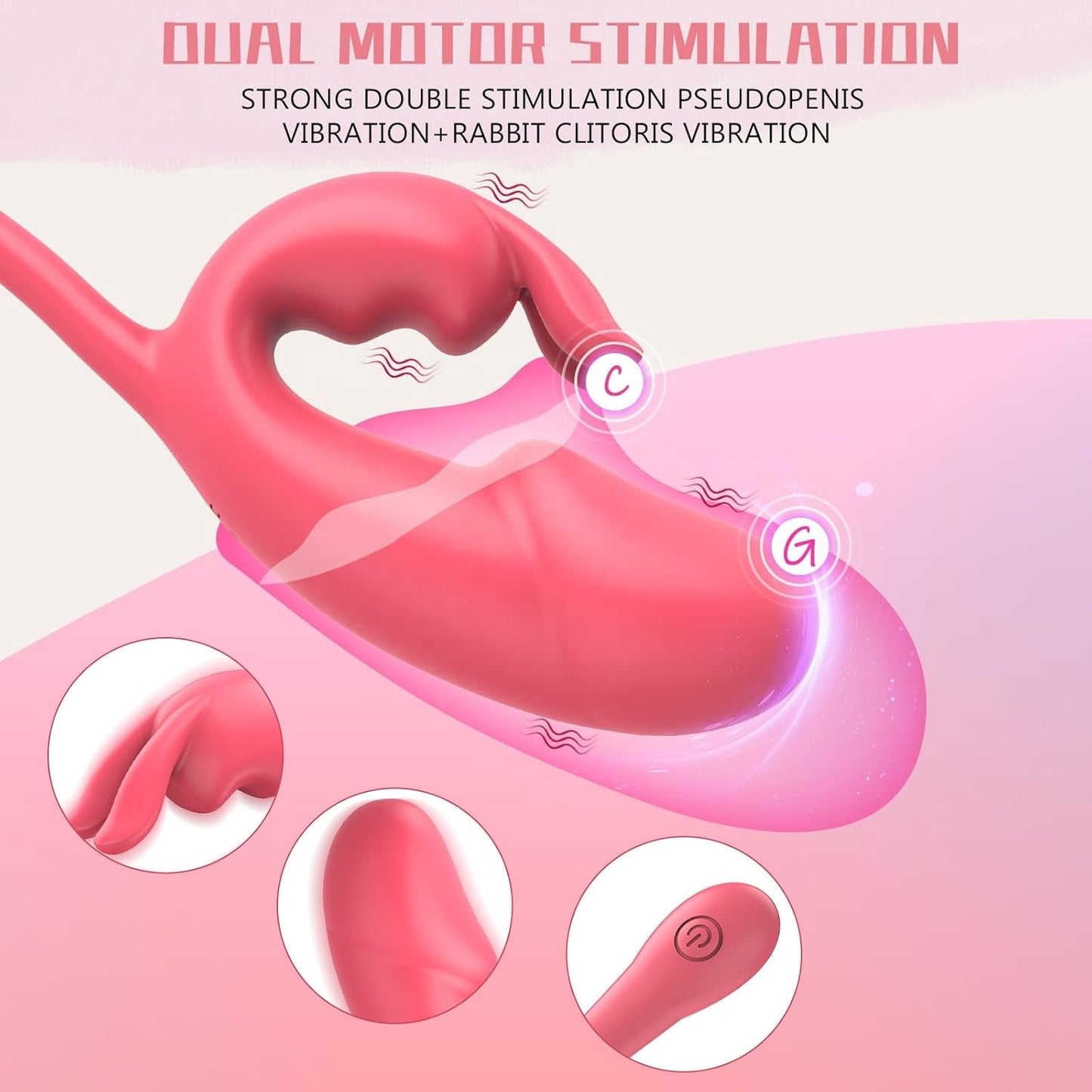 ScarletDuo Dual - Use Rabbit Vibrator, 20 Patterns - Vixen | Nova Network