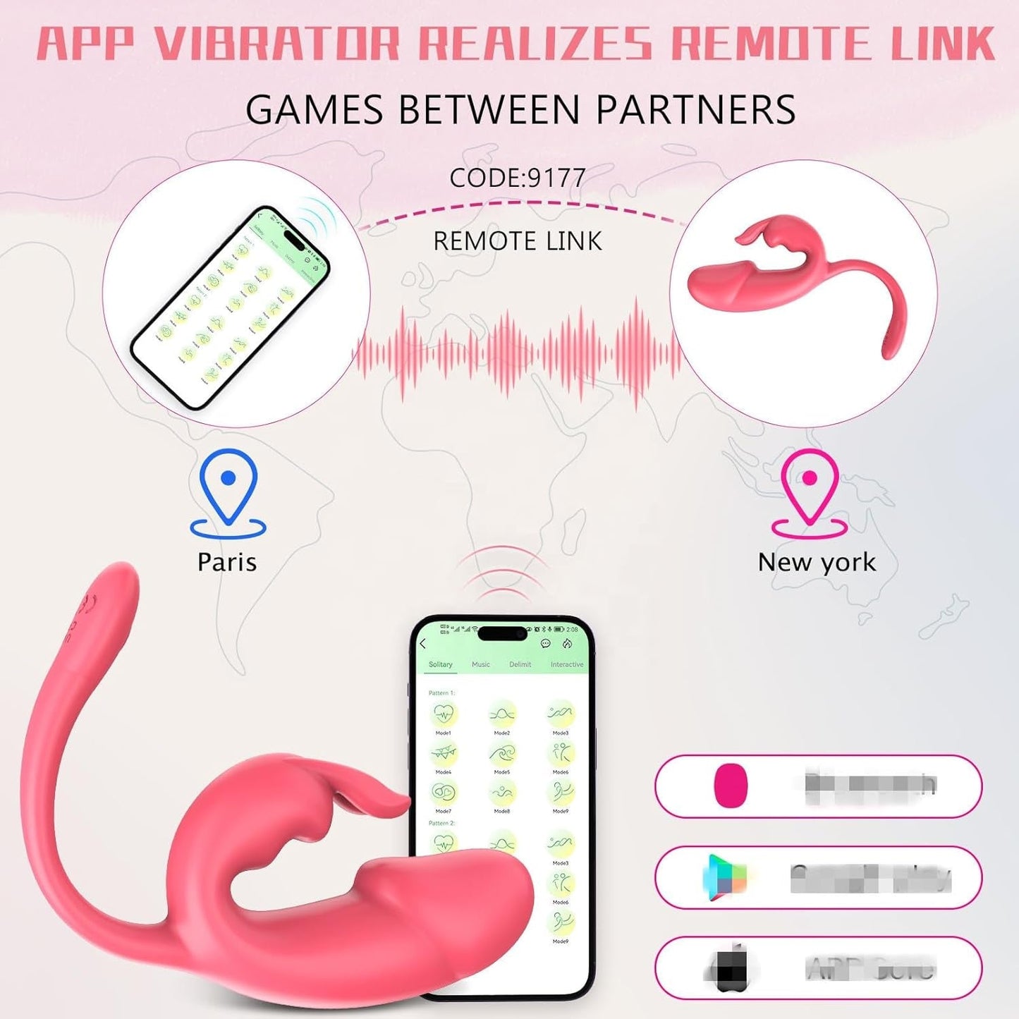 ScarletDuo Dual - Use Rabbit Vibrator, 20 Patterns - Vixen | Nova Network