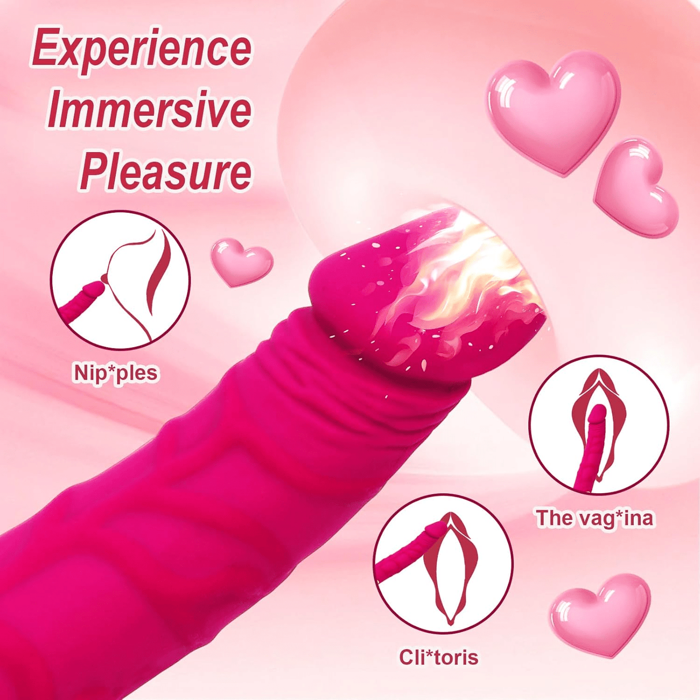 ScarletPulse 8.7 - Inch G - Spot Dildo Vibrator - Vixen | Nova Network