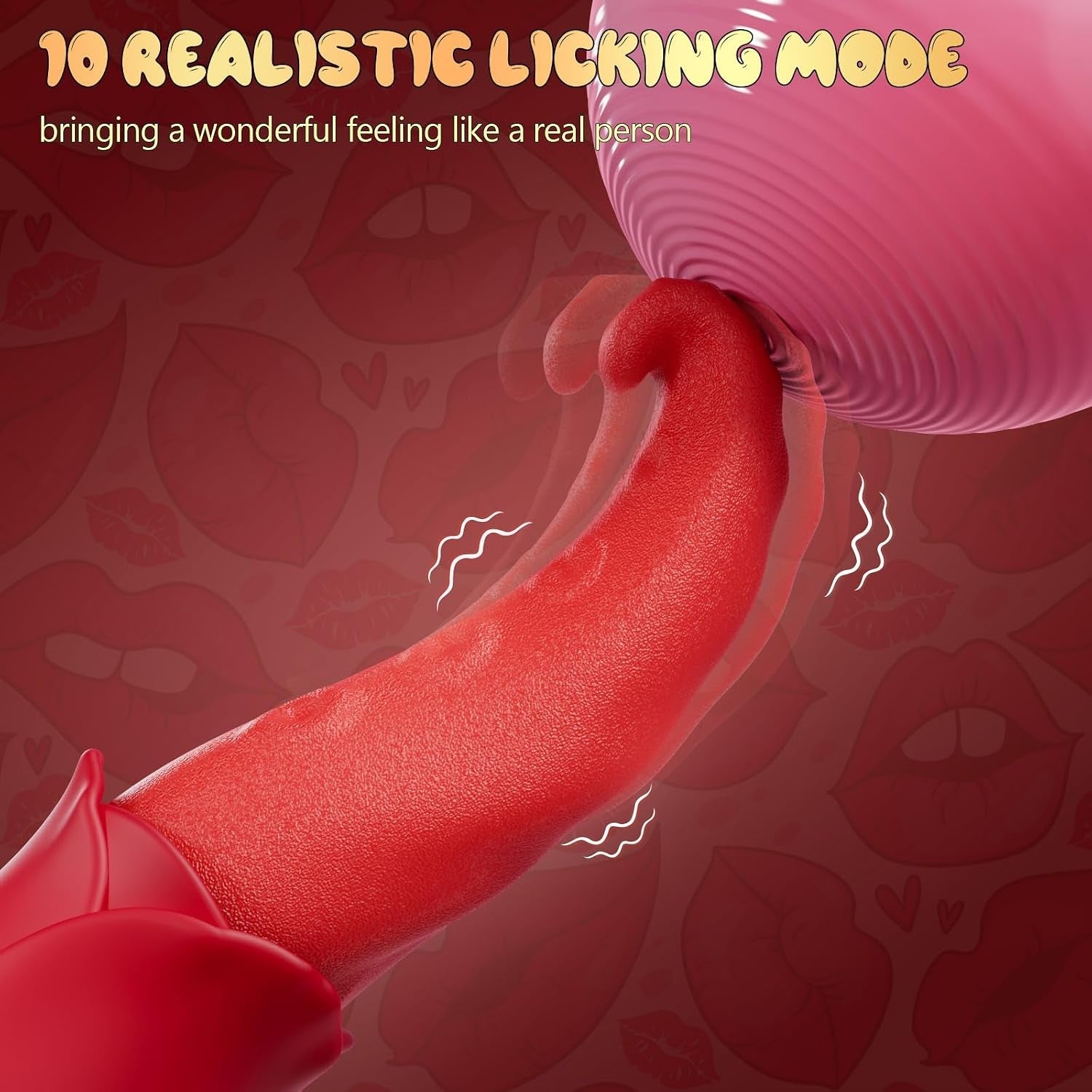 ScarletTongue 3-in-1 Rose Tongue Vibrator – Lick, Swing & Vibrate - Vixen Adult Playroom