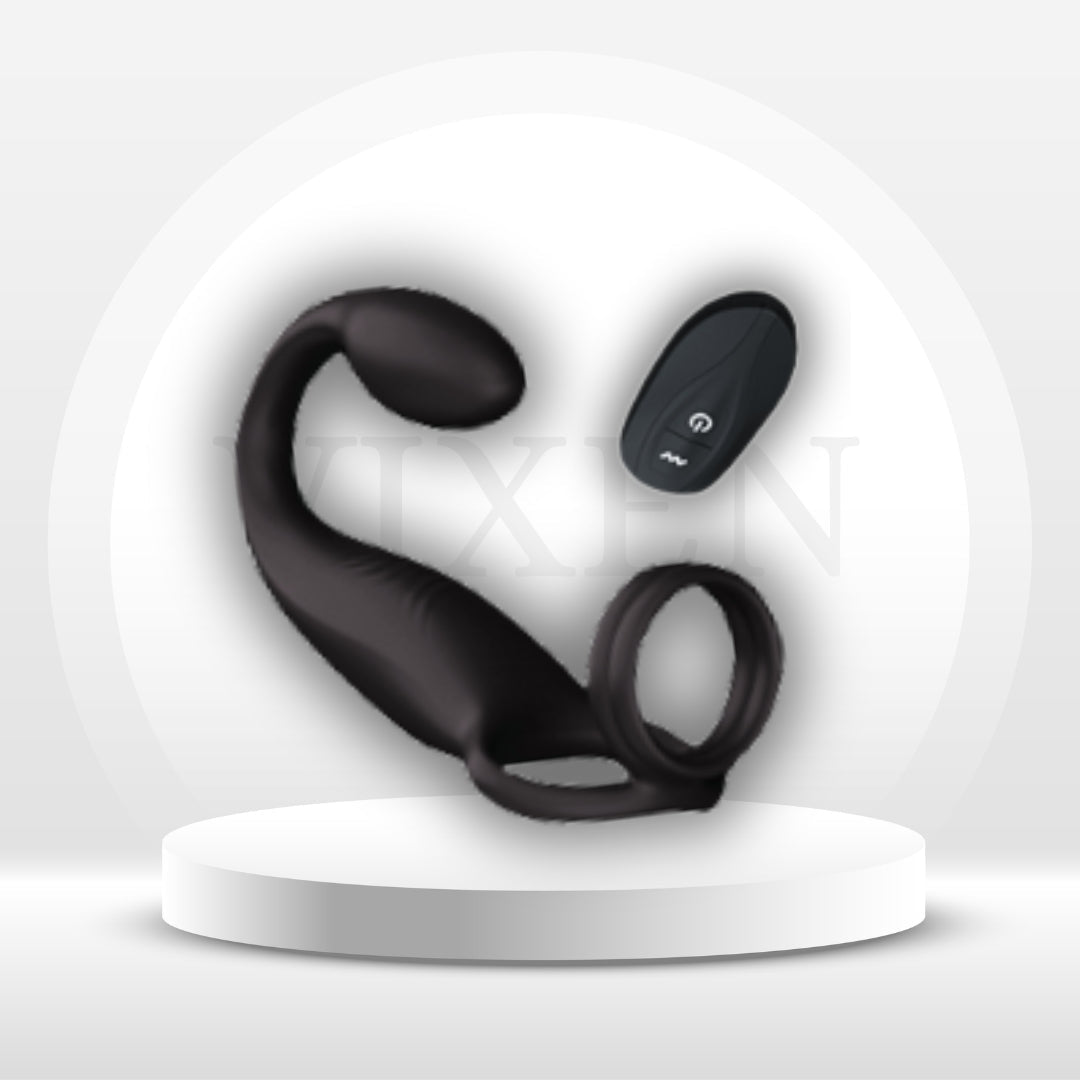 ScorpioApex Vibrating Cock Ring Prostate Plug 10 Modes - Vixen | Nova Network