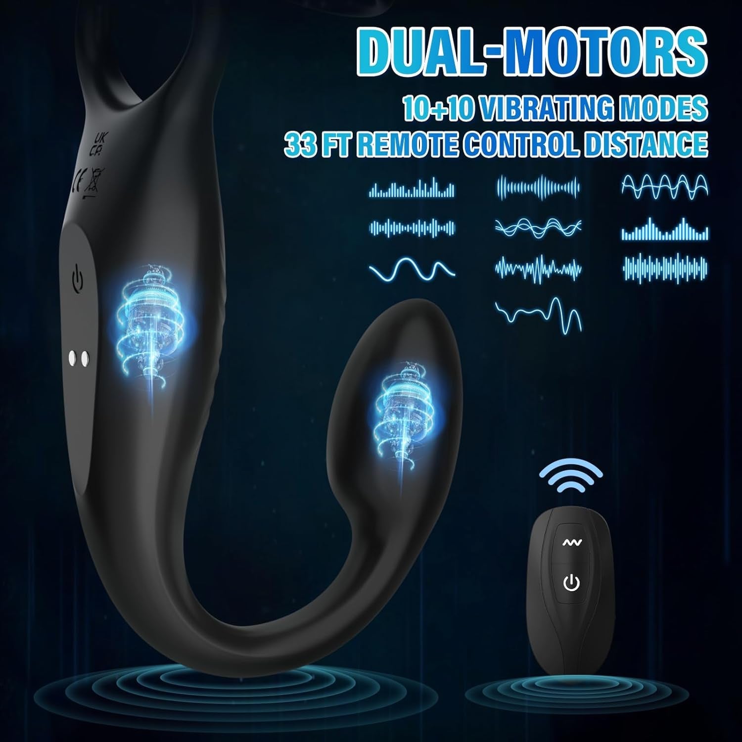 ScorpioApex Vibrating Cock Ring Prostate Plug 10 Modes - Vixen | Nova Network