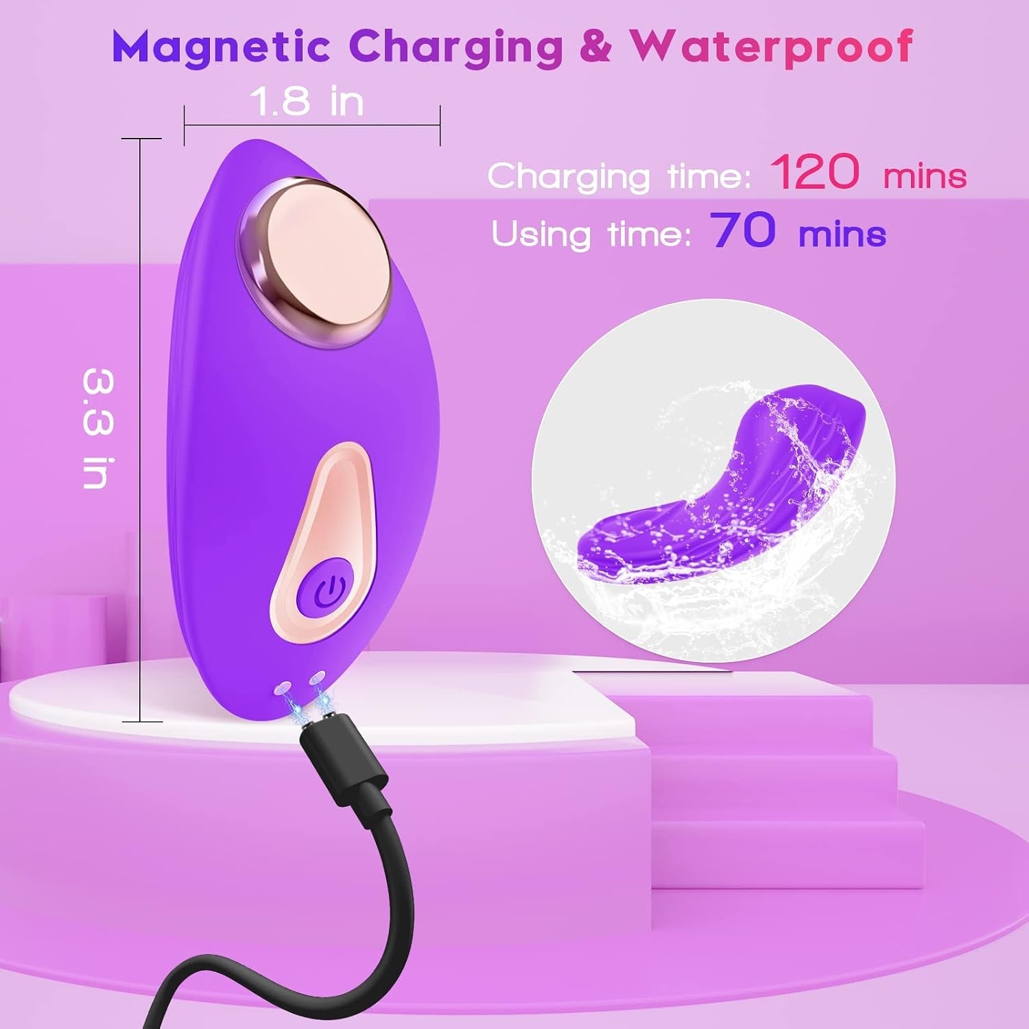 SecretClip Wearable Panty Vibrator – App & Remote, 10 Modes - Vixen Adult Playroom