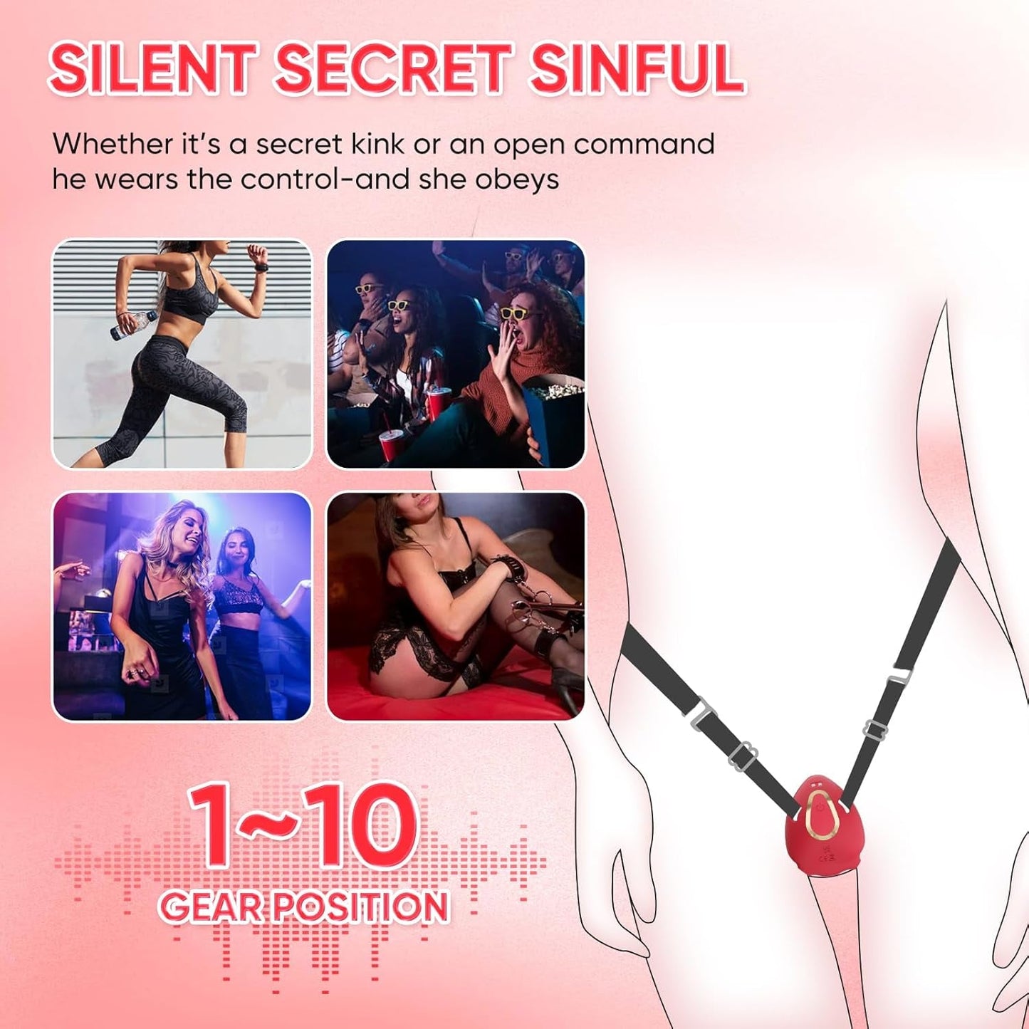SecretRose Wearable Panty Vibrator Couples Cock Ring - Vixen | Nova Network