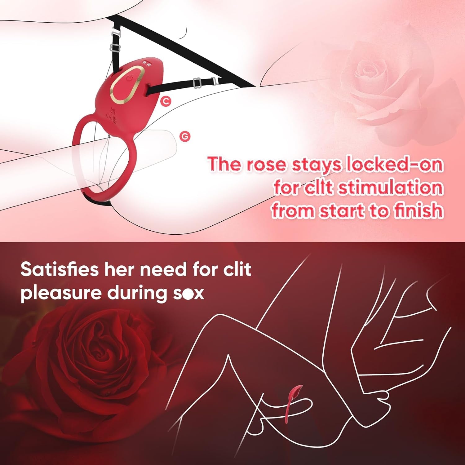 SecretRose Wearable Panty Vibrator Couples Cock Ring - Vixen | Nova Network