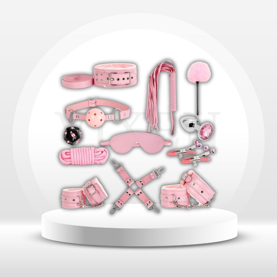 SeductionPlay 12-Piece Bondage Kit for Beginners - Vixen Adult Playroom