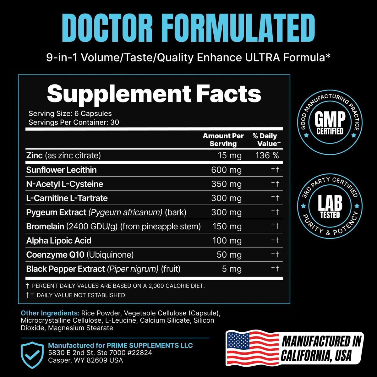 Semen Volume Supplement with CoQ10 | Prime Maximizers - Vixen Adult Playroom