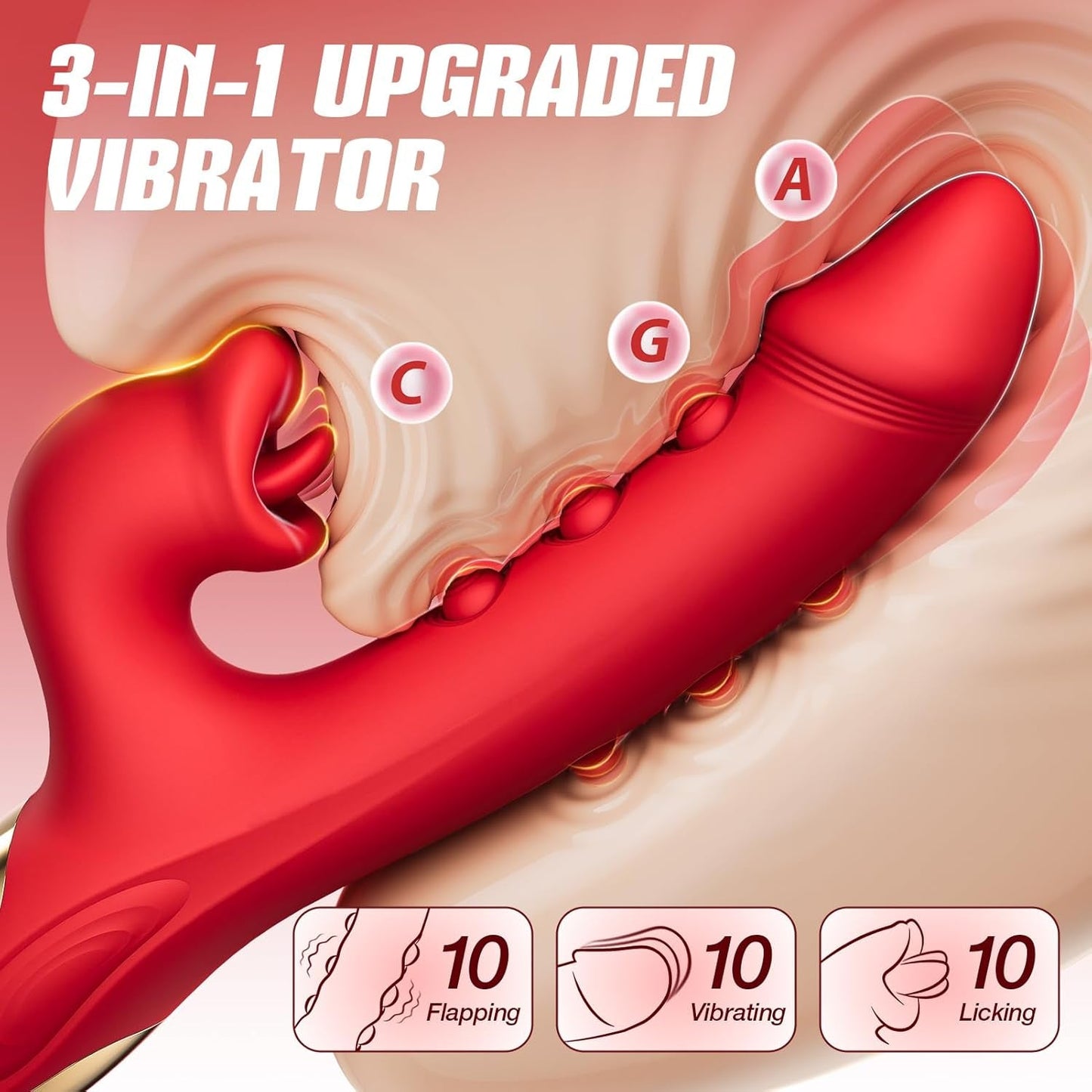 SensaFlap App Controlled Flapping & 10 Licking Rabbit Vibrator - Vixen | Nova Network