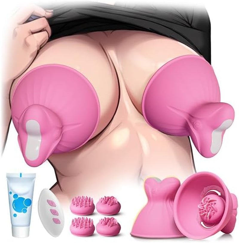 SensoryBloom Nipple Kneading Vibrators – 7 Rotating & Vibrating Modes - Vixen Adult Playroom