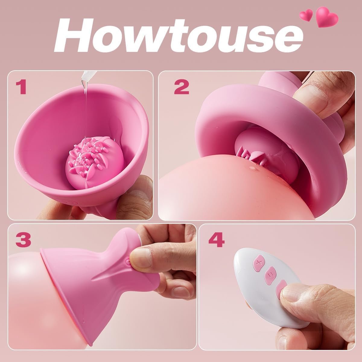 SensoryBloom Nipple Kneading Vibrators – 7 Rotating & Vibrating Modes - Vixen Adult Playroom
