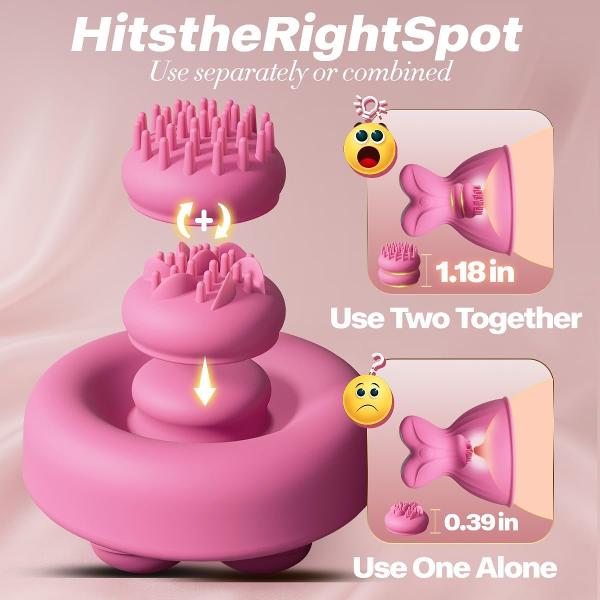 SensoryBloom Nipple Kneading Vibrators – 7 Rotating & Vibrating Modes - Vixen Adult Playroom