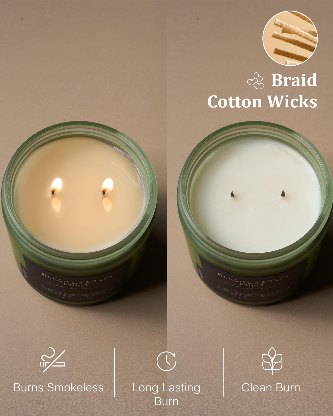 Sensual Eucalyptus Mint Massage Candle - Vixen | Nova Network