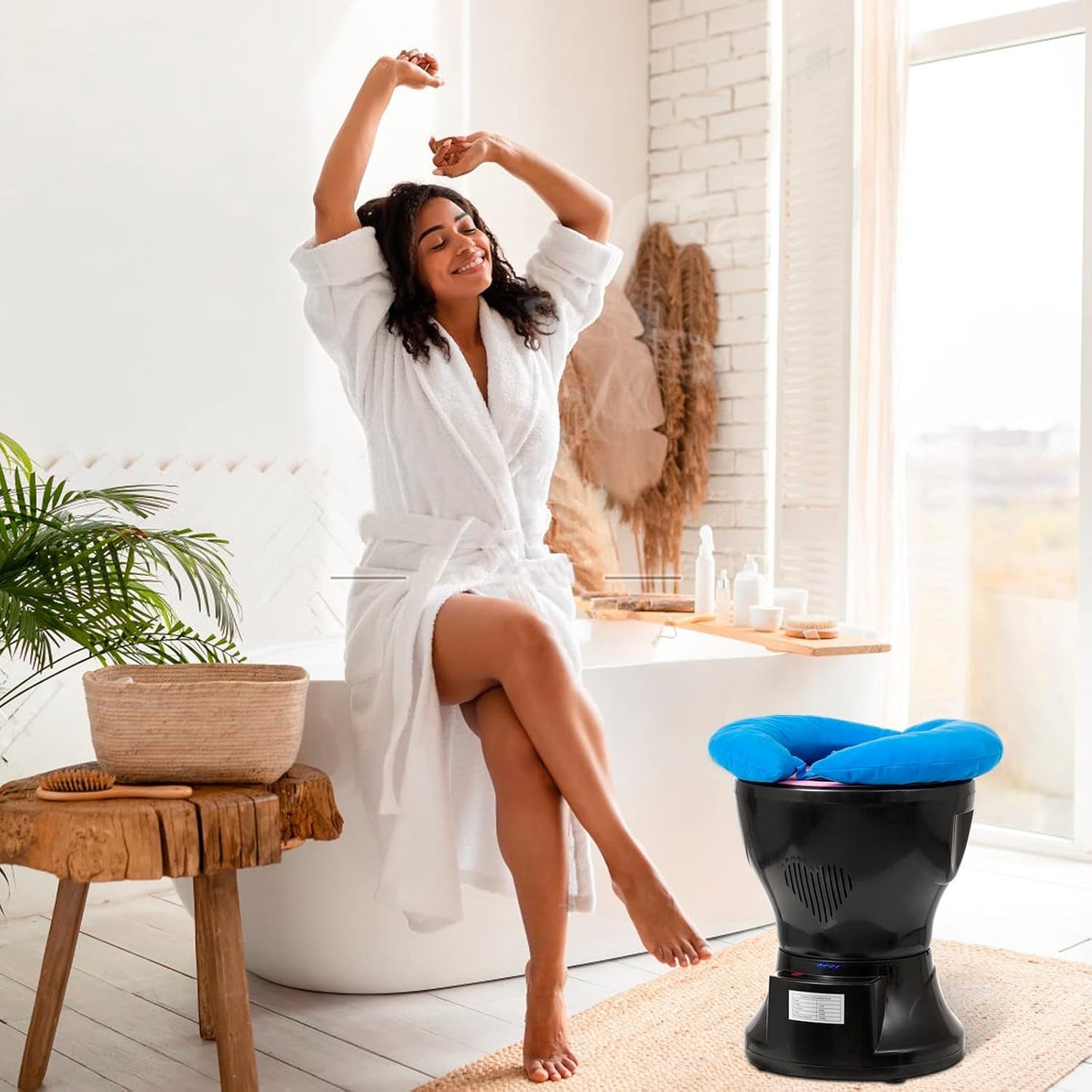 SereneEmber Electric V Steam Seat with Touch & Remote Control - Vixen Adult Playroom
