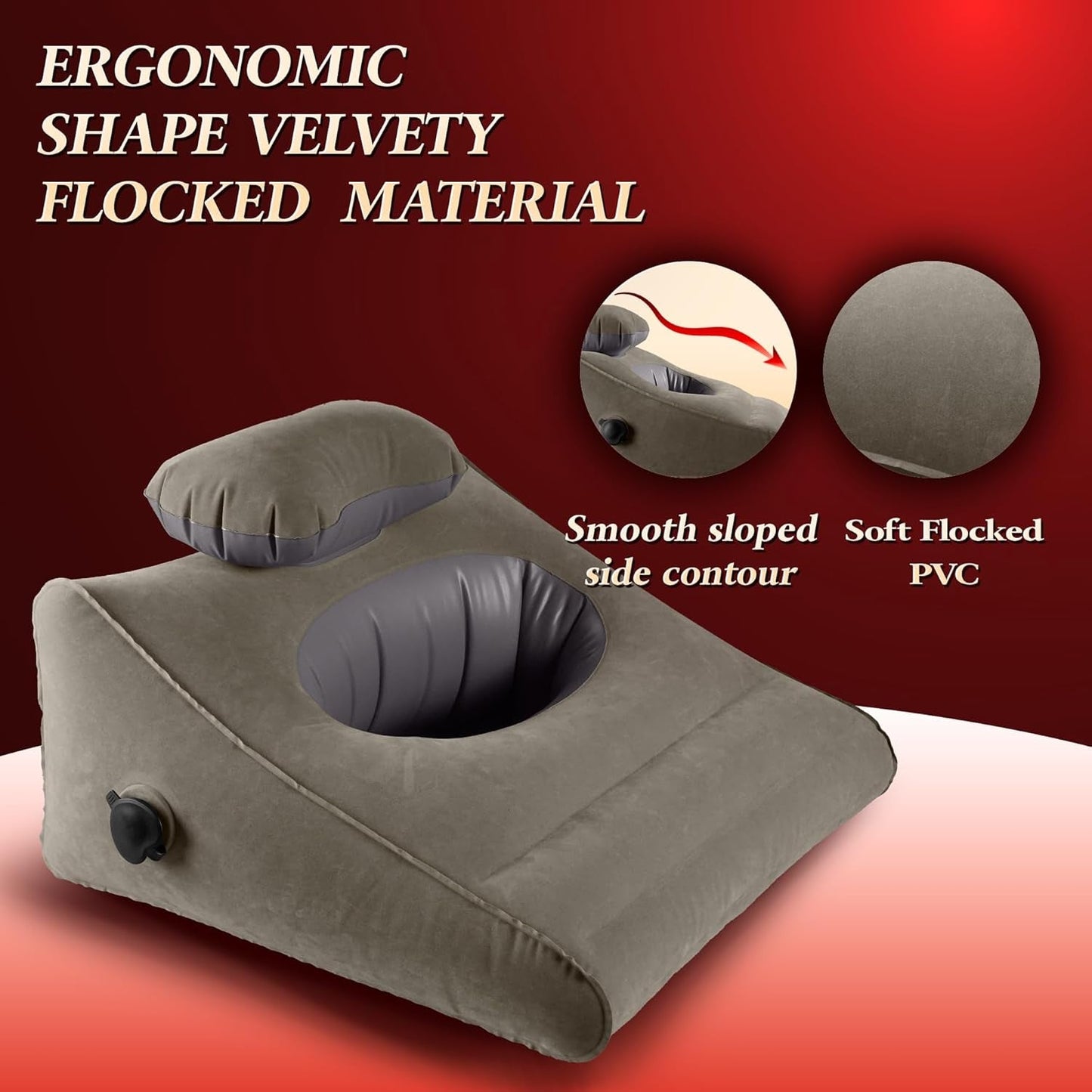 Sex Toys Adult Toys, Sex Pillow Position Cushion Triangle Inflatable Position Pillow, Couples Sex Toys Sex Wedge Velvet Pillow for Bedroom, Sex Accessories for Men Women Couples - Vixen | Nova Network