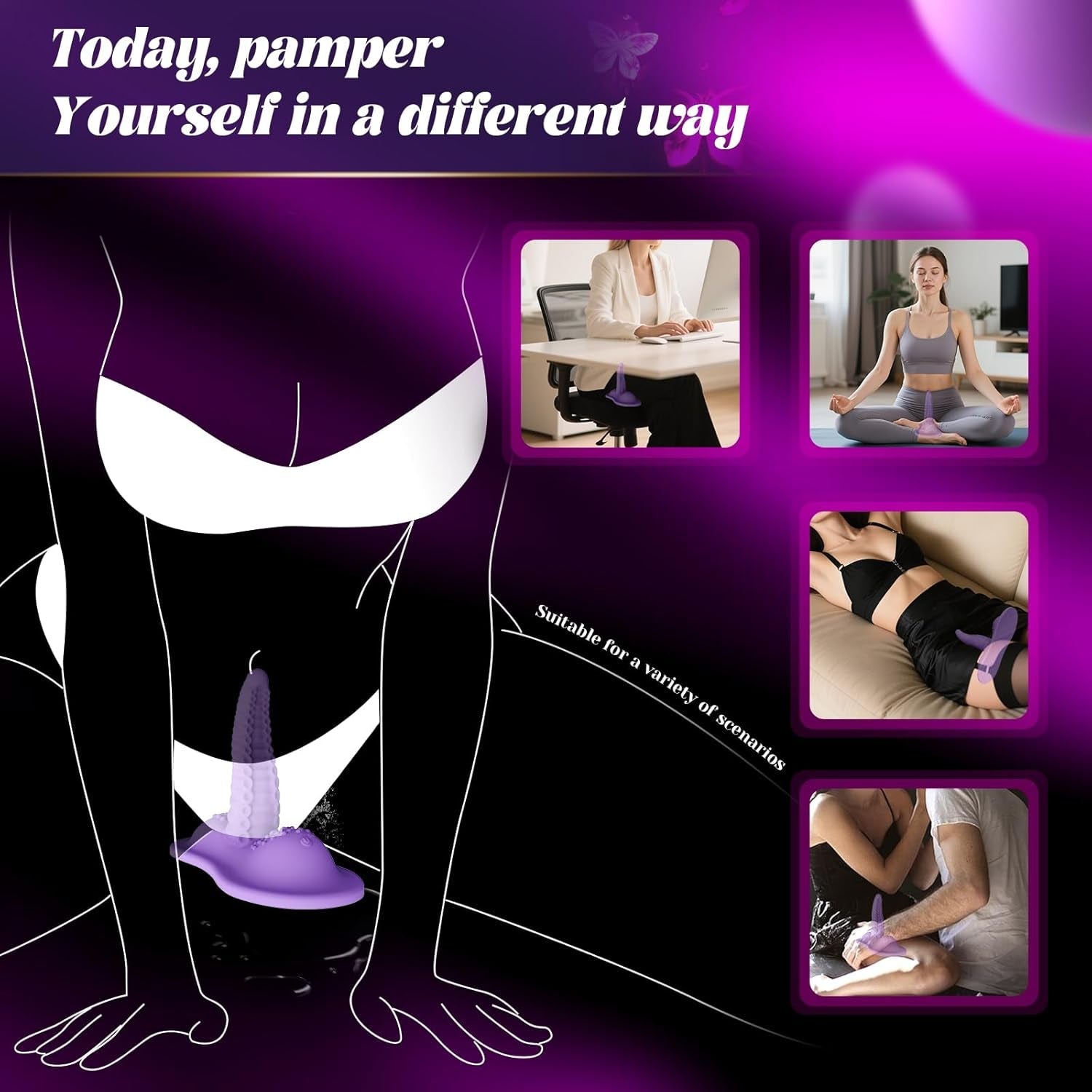 Sex Toys with Strong Invisible Suction, Riding Grinding 6.5" Big Thick Dildo 10 Swing &Vibrating Adult Toys for Women Female Sex Toy Triple Stimulus Dildos, Couples Romote Control Vibrator Sex Machine - Vixen | Nova Network