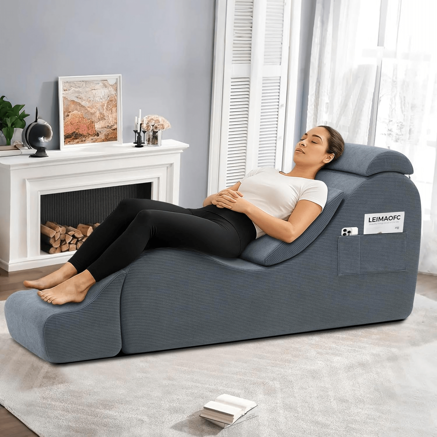 ShadowCurve Dark Gray Sex Chaise Lounge Chair - Vixen | Nova Network