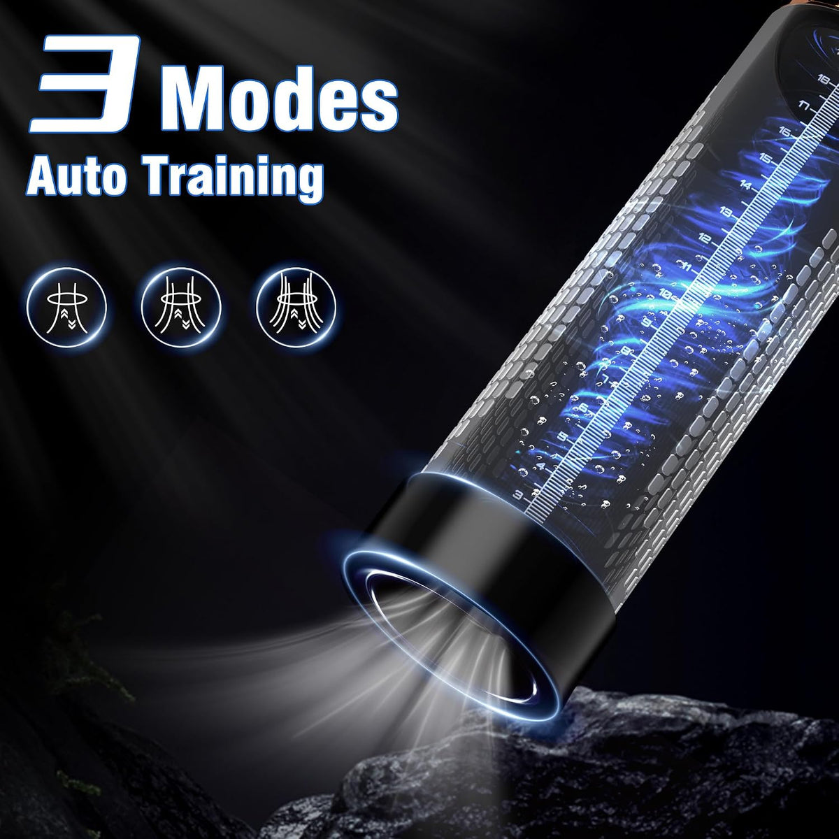 ShadowGrip Automatic Electric Penis Pump with LCD Display & 7 Modes - Vixen Adult Playroom