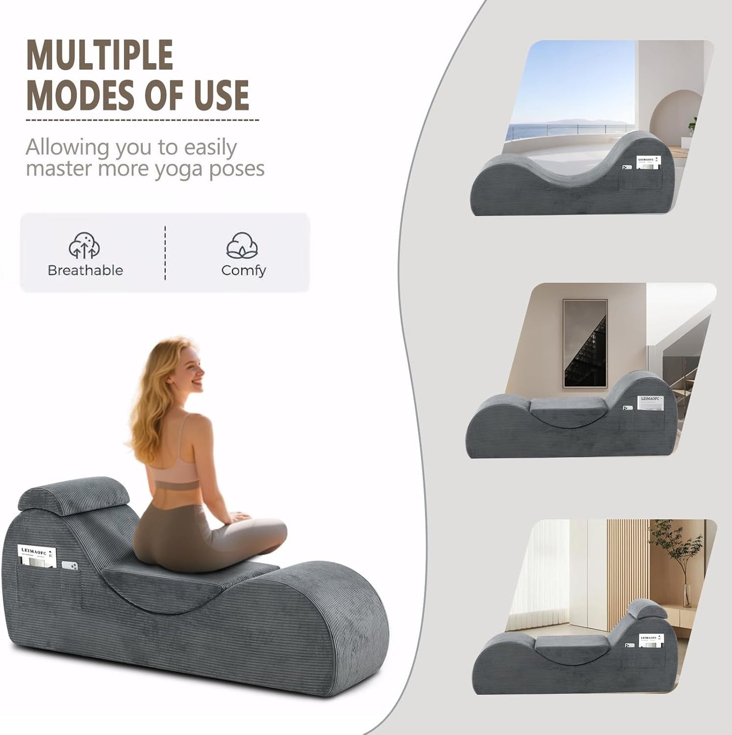 ShadowVice Dark Gray Sex Chaise Lounge Chair - Vixen | Nova Network