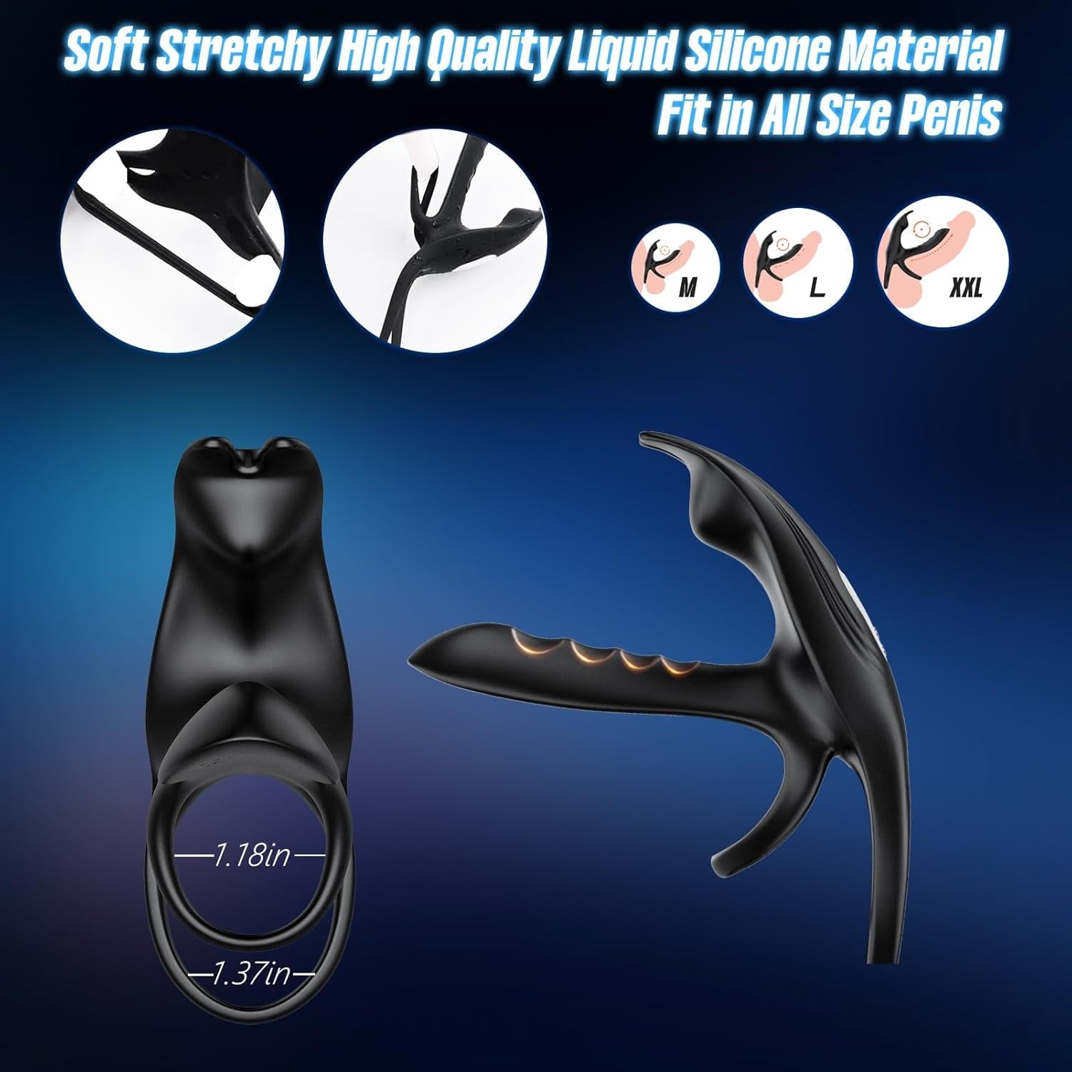 ShaftGlow Vibrating Cock Ring for Couples - Vixen | Nova Network