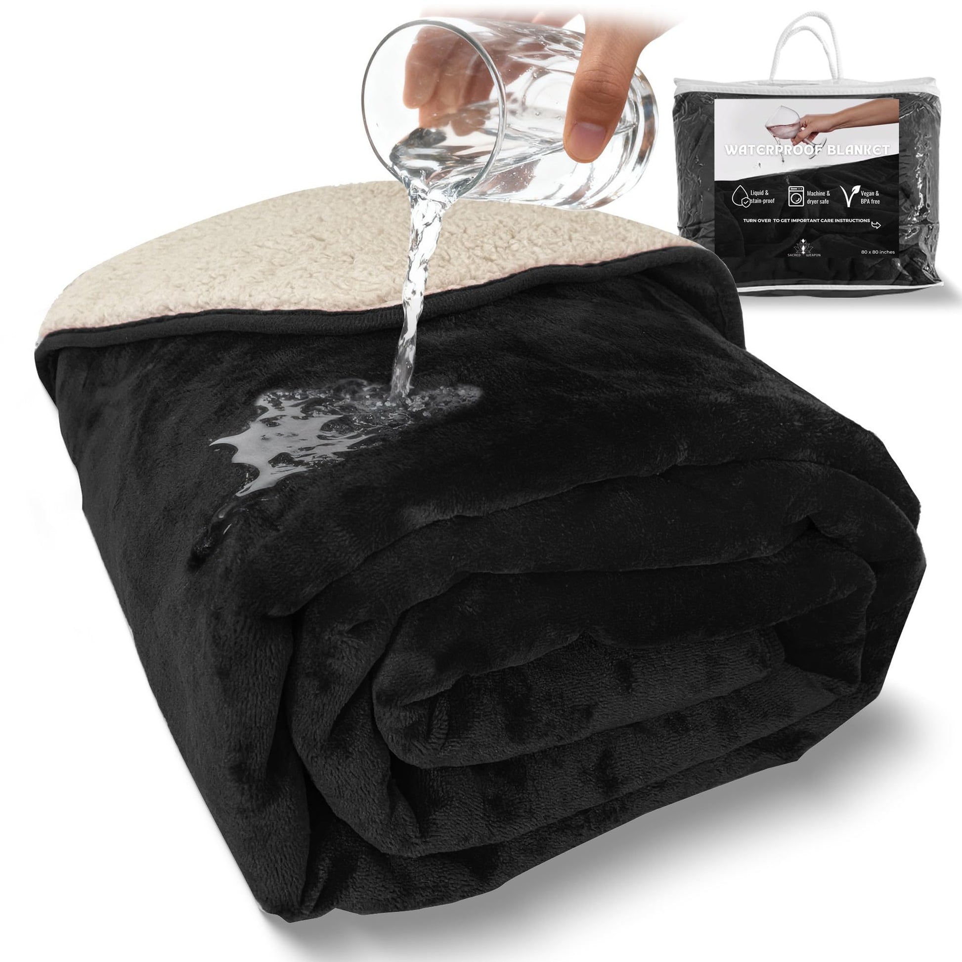 Sherpa Waterproof Intimacy Throw Blanket - Vixen | Nova Network