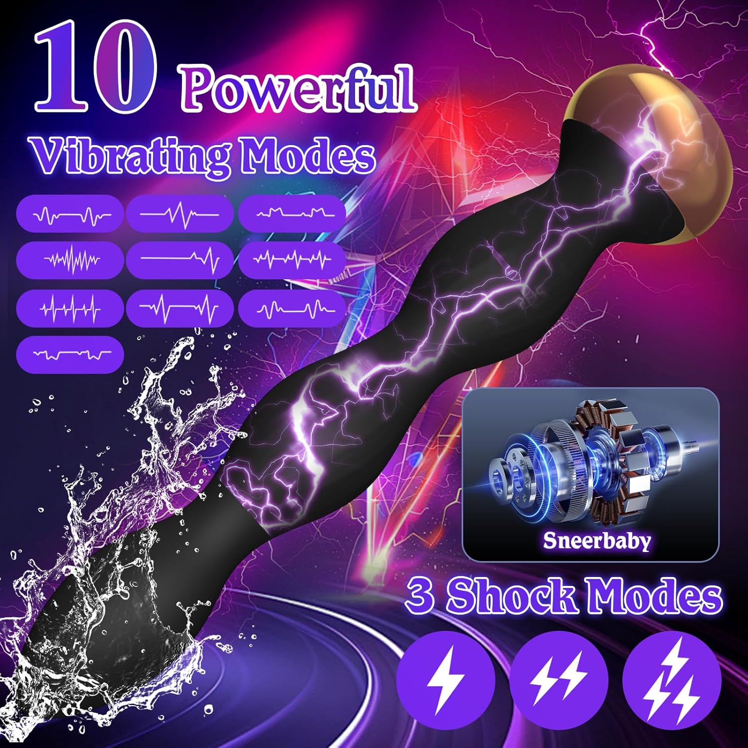 ShockSpire Beaded Vibrator – Electro & Vibe Control - Vixen | Nova Network