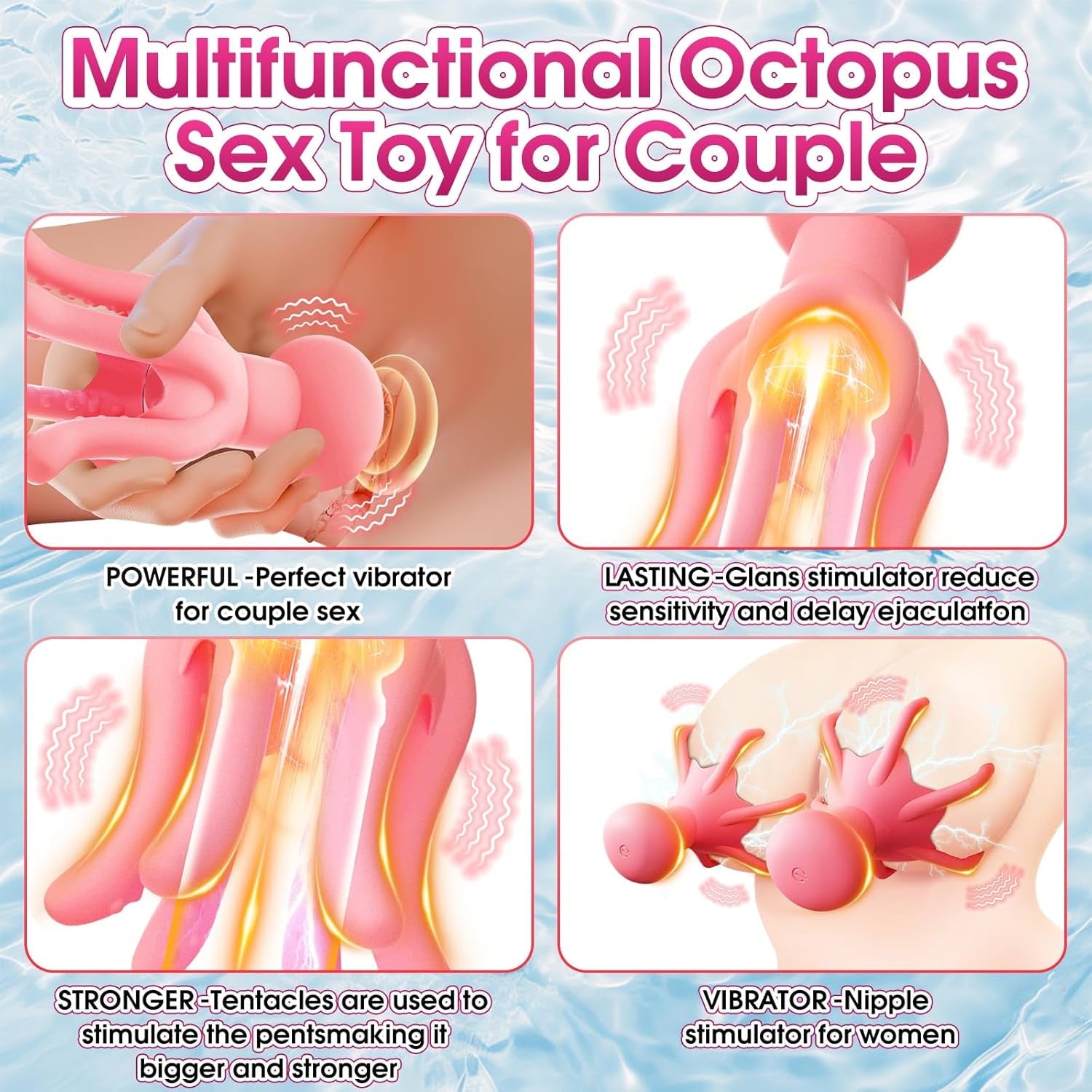 Electric Shock Octopus Vibrator 10 Modes Vixen | Nova Network Electric Shock Octopus Vibrator 10 Modes Vixen | Nova Network