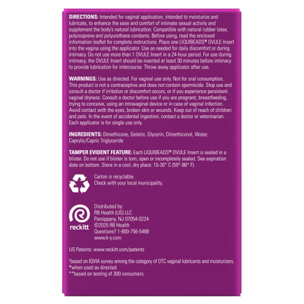 Silicone Intimate Moisture Bead Inserts - Vixen | Nova Network