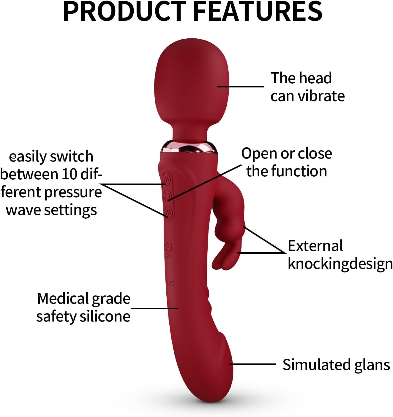 SilkenPulse 3 - in - 1 G - Spot Wand Vibrator - Vixen | Nova Network