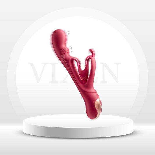 SilkenVice 4 - in - 1 Rabbit Vibrator | G - Spot & Clit Stimulation - Vixen | Nova Network