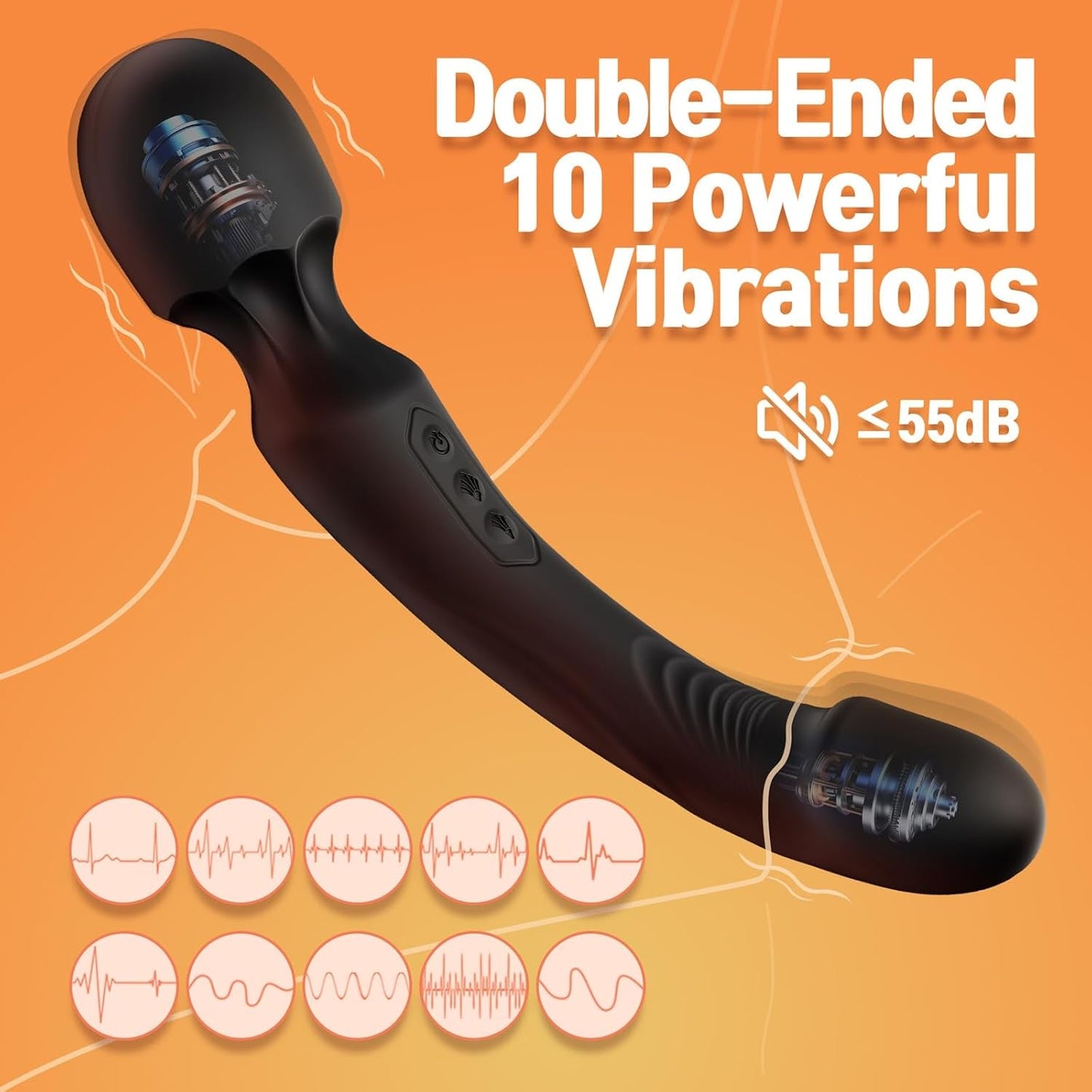 SilkFlex 4 - in - 1 Dual Wand Vibrator - Vixen | Nova Network