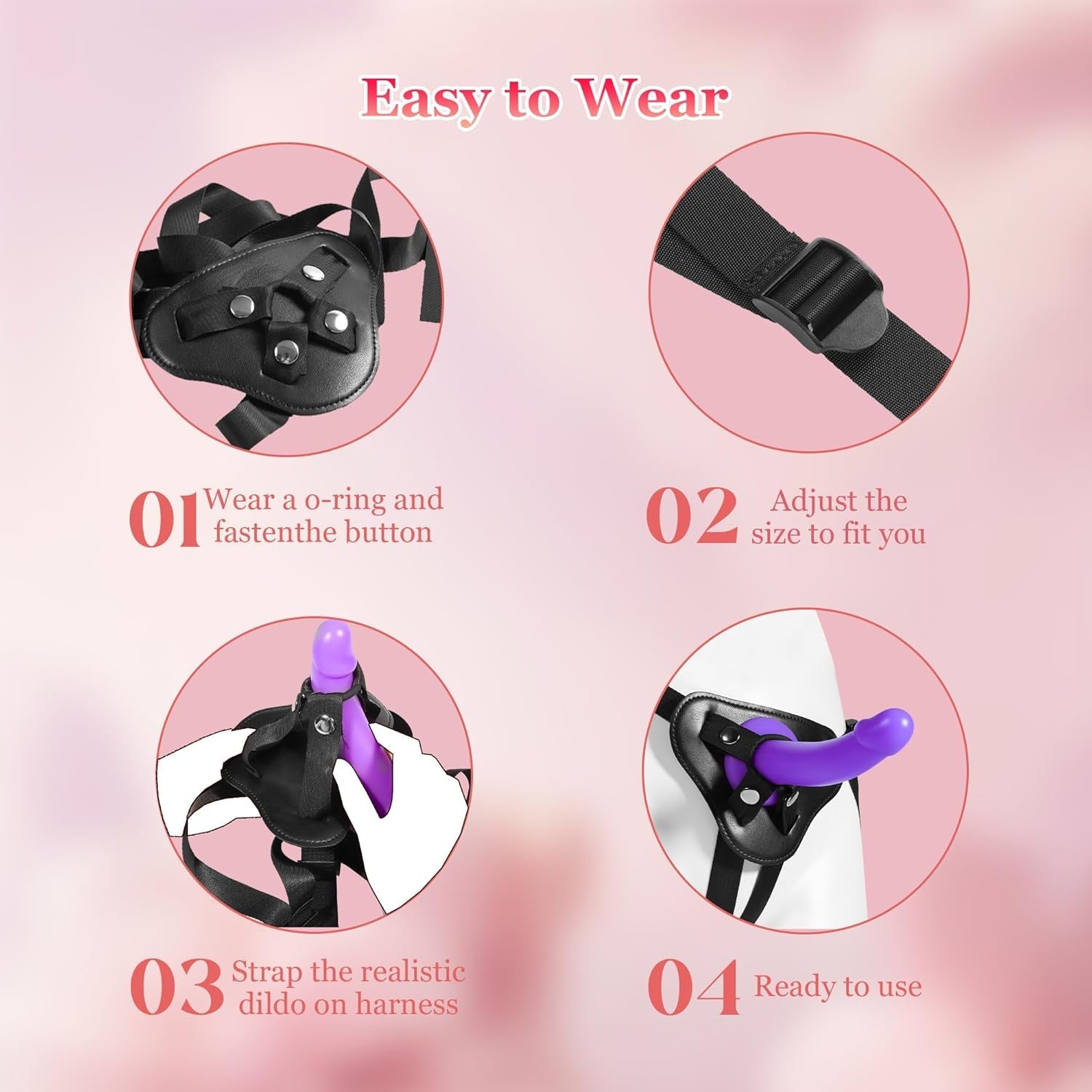SilkSeeker 7" Curved Silicone Strap-On Dildo & Harness - Vixen | Nova Network