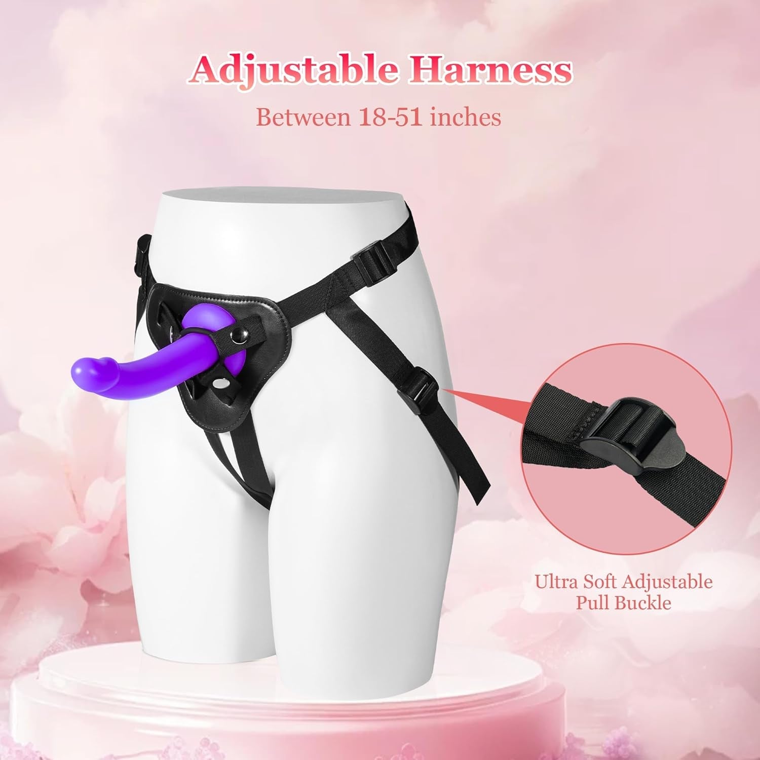 SilkSeeker 7" Curved Silicone Strap-On Dildo & Harness - Vixen | Nova Network