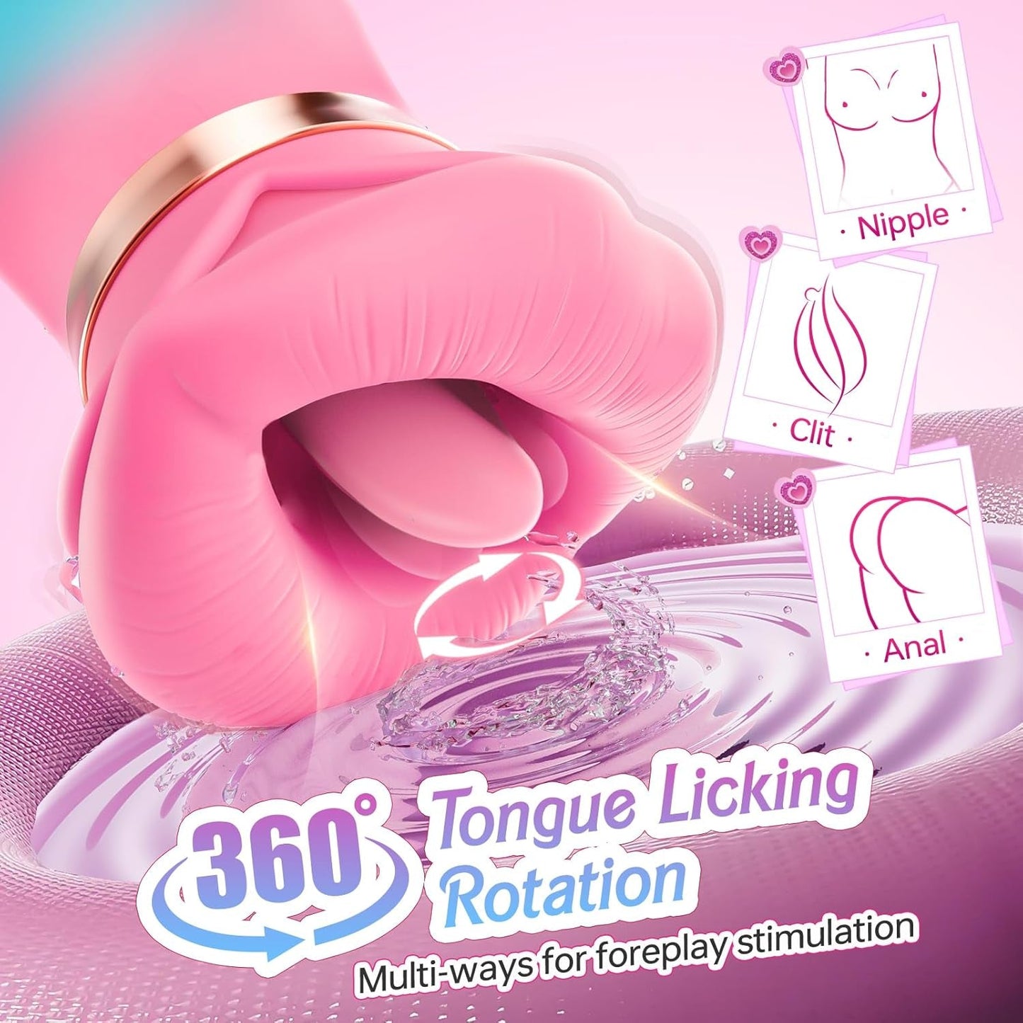 SilkTongue 5-in-1 AI Sync Sucking Vibrator | 10 Licking Modes, App - Vixen Adult Playroom