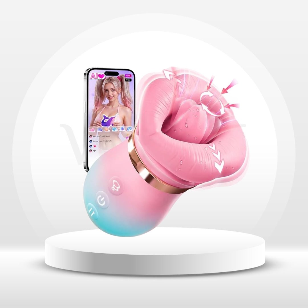 SilkTongue 5-in-1 AI Sync Sucking Vibrator | 10 Licking Modes, App - Vixen Adult Playroom