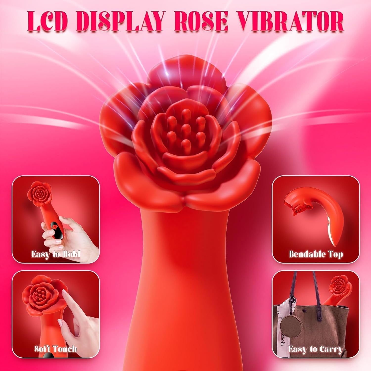 SilkWhisper LCD Mini Clit & Nipple Wand Vibrator - Vixen | Nova Network