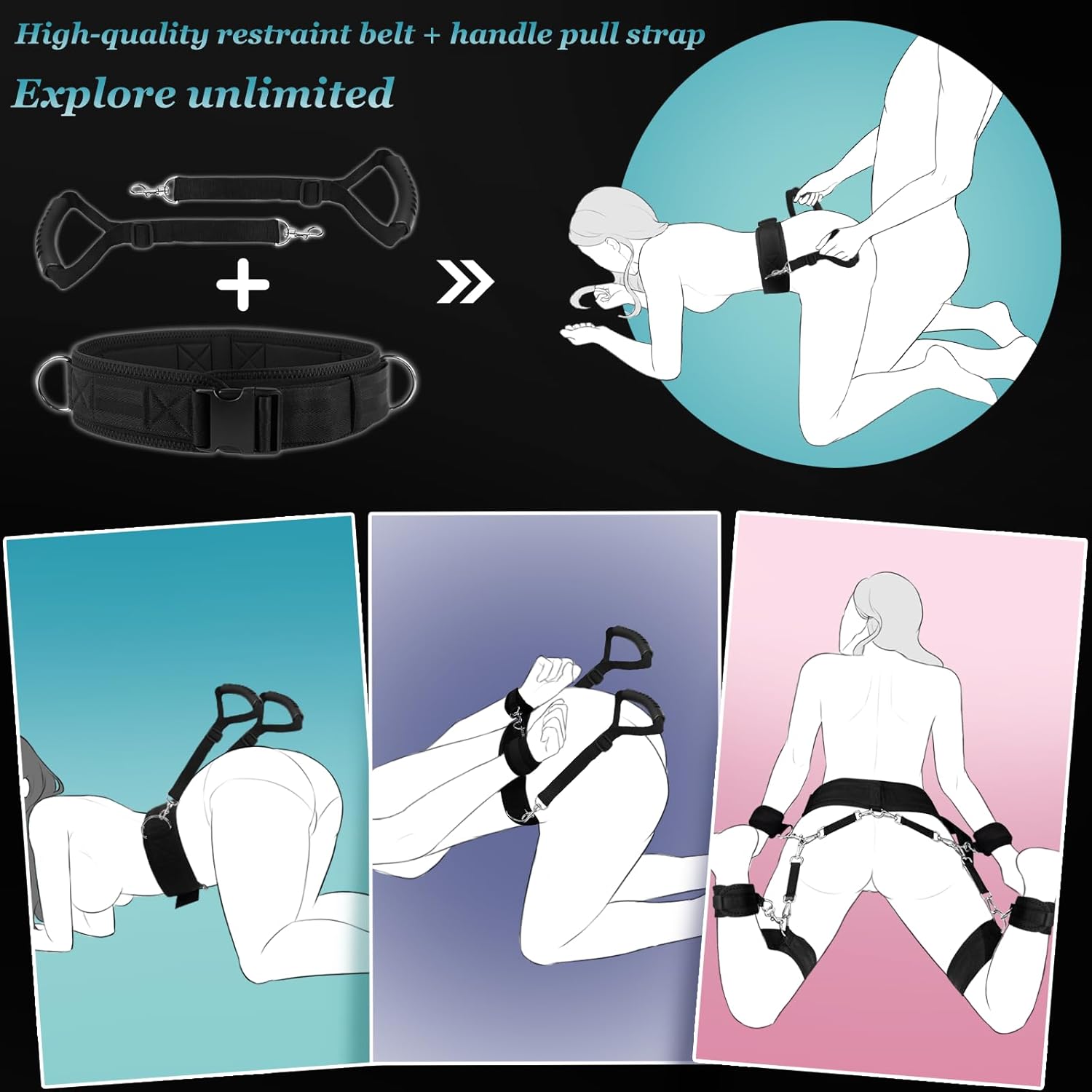 SinGrip 9 - Piece BDSM Restraints Set - Vixen | Nova Network