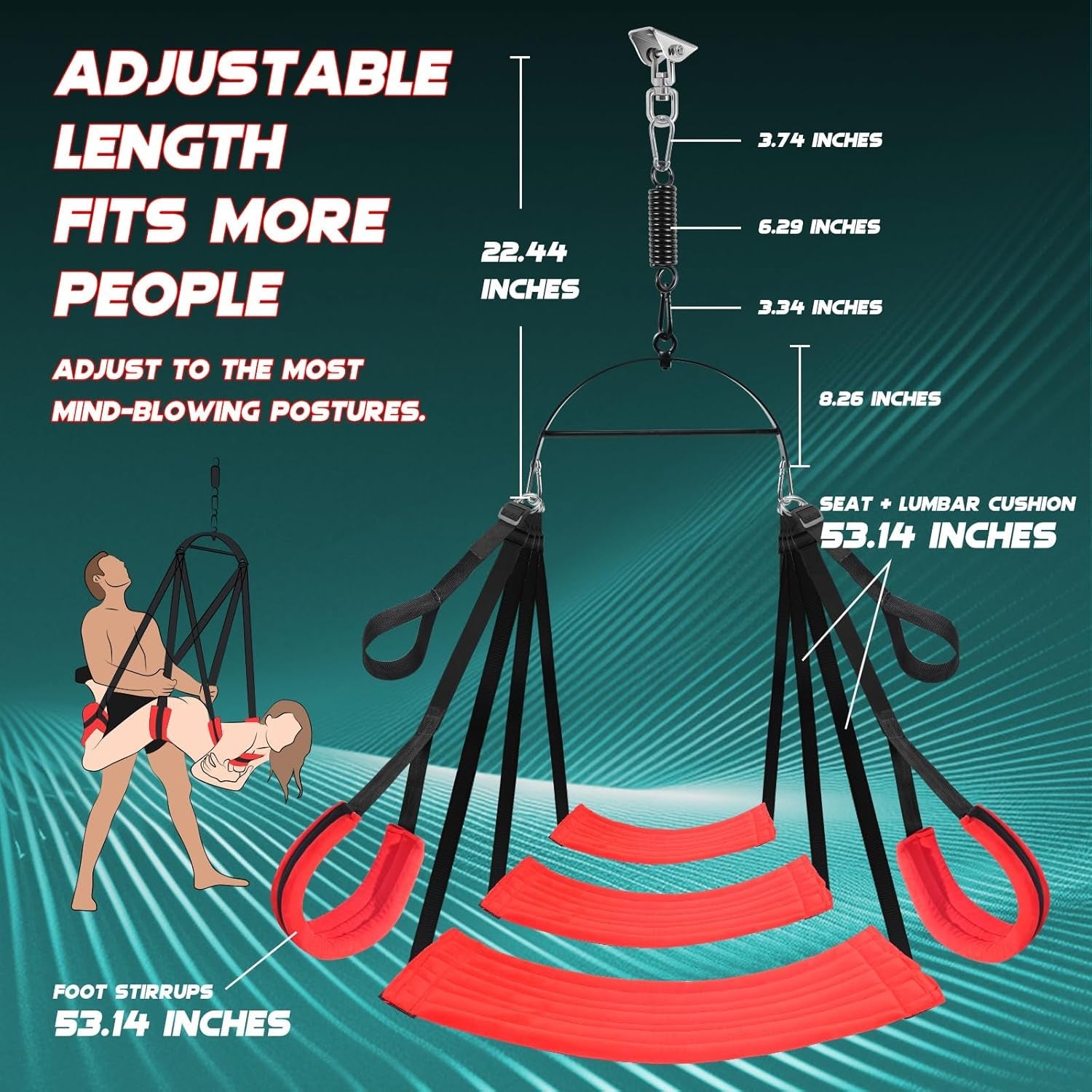 SkyBound 360° Rotating Sex Swing Padded Sling - Vixen | Nova Network