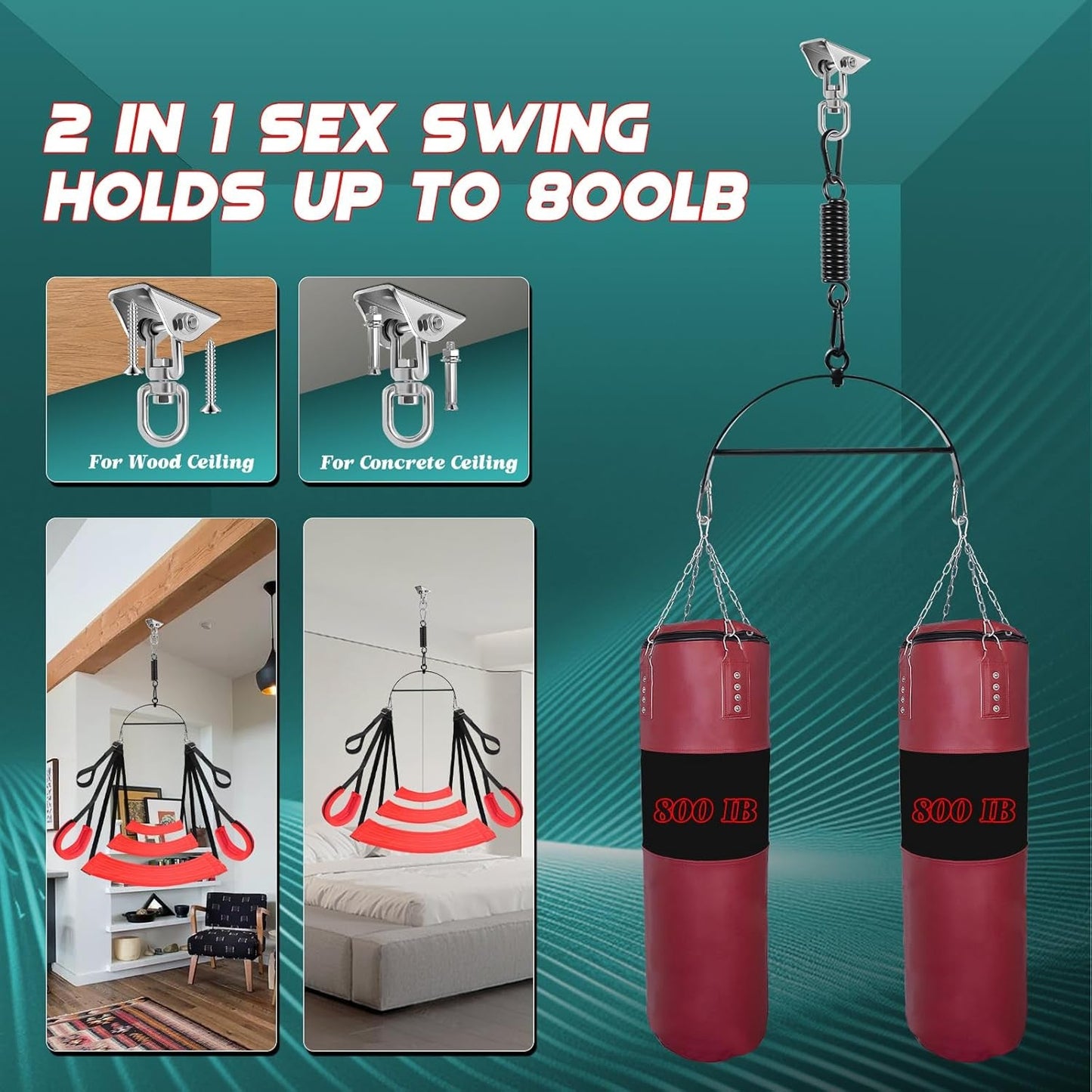 SkyBound 360° Rotating Sex Swing Padded Sling - Vixen | Nova Network