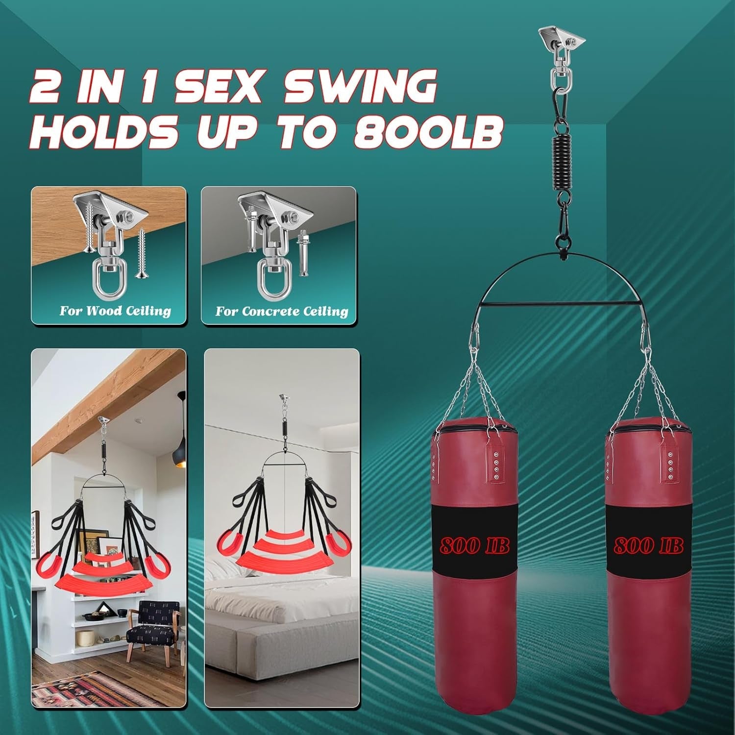 SkyBound 360° Rotating Sex Swing Padded Sling - Vixen | Nova Network
