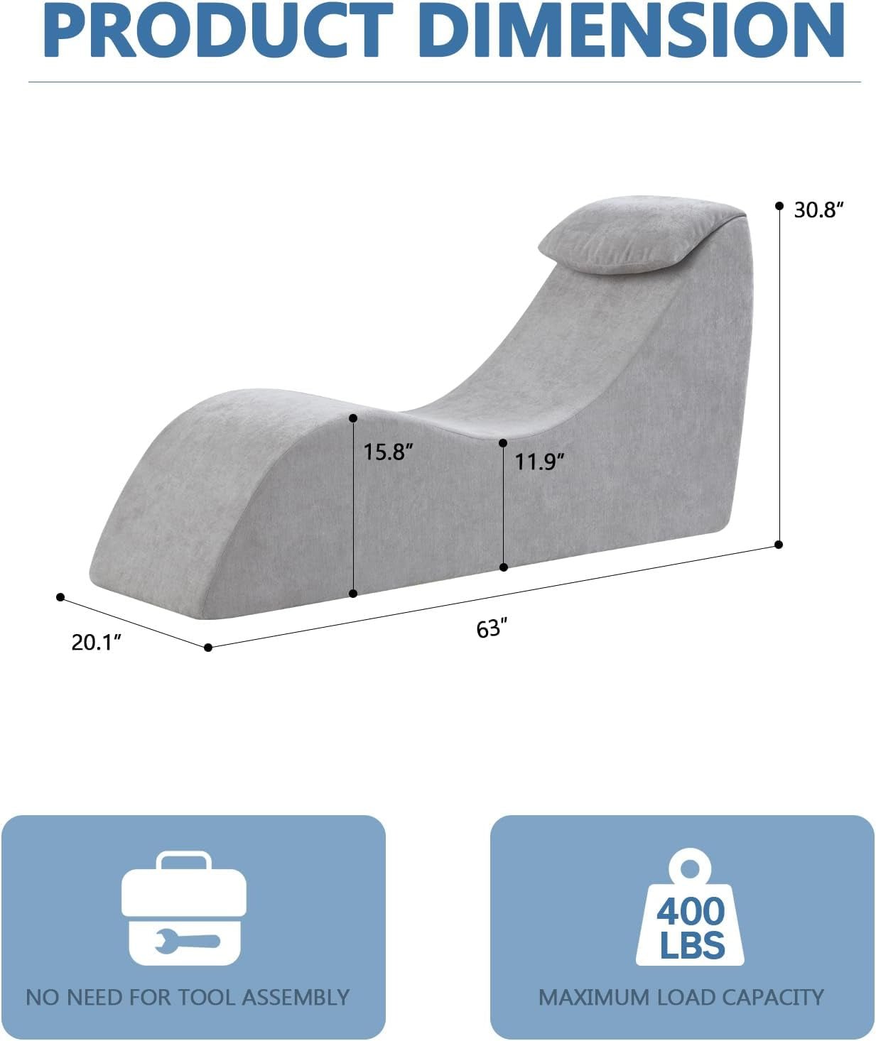 SlateVice Premium Gray Sex Chaise Lounge Chair - Vixen | Nova Network
