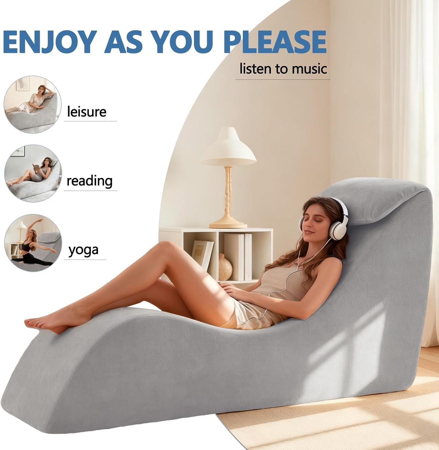 SlateVice Premium Gray Sex Chaise Lounge Chair - Vixen | Nova Network